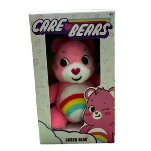 Care Bears - Cheer Bear Collectible Stuffed Toy - Pink Cute Figure Teddy Rainbow